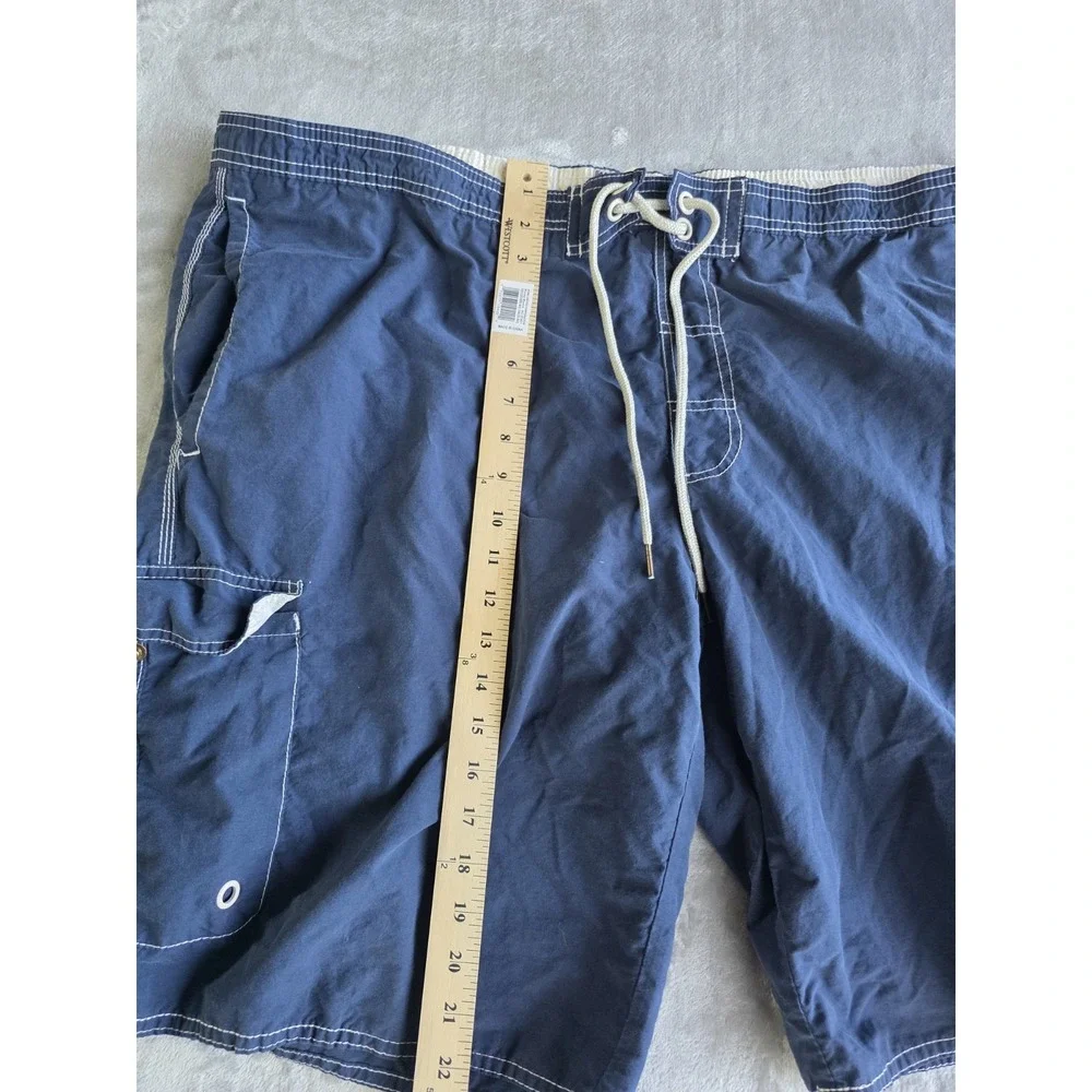 St John's Bay Men's Swim Trunks XXL Navy Blue Board Shorts Mesh Lined Beach